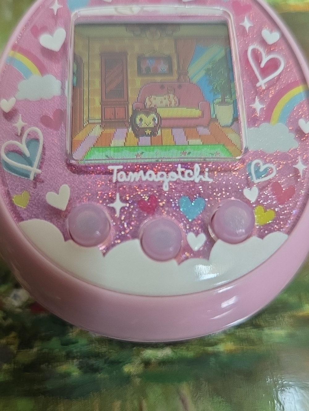 Pink Tamagotchi Virtual Pet with Heart & Rainbow Design 2018 - Picture 3 of 10